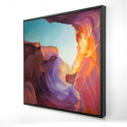 Framed 48 x 48 - 3D - Antelope canyon
