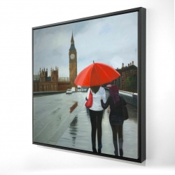 British under umbrella in front of the big ben
