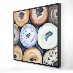 Watercolor doughtnuts with icing