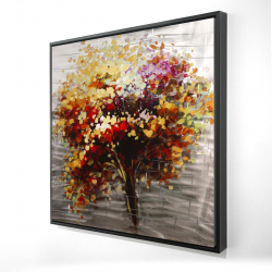 Framed 24 x 24 - 3D - Abstract colorful tree