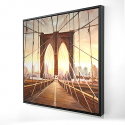 Sunset on the brooklyn bridge