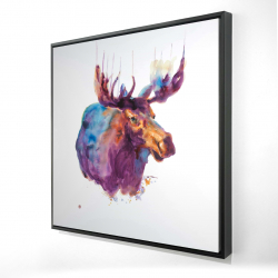 Framed 48 x 48 - 3D - Abstract moose