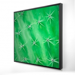 Framed 48 x 48 - 3D - Cactus closeup