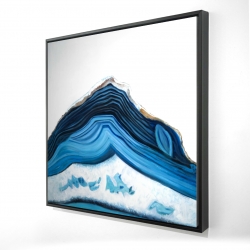 Framed 24 x 24 - 3D - Blue geode profile