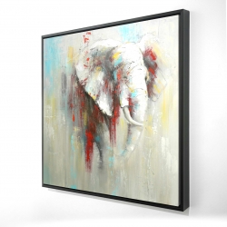 éclats de peinture sur éléphant abstrait