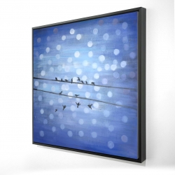 Oiseaux sur ciel bleu scintillant