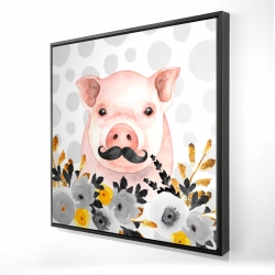Framed 48 x 48 - 3D - Little disguised pig