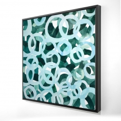 Framed 48 x 48 - 3D - Abstract circles