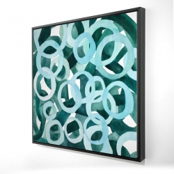 Framed 48 x 48 - 3D - Abstract rings