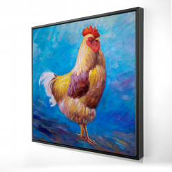 Framed 24 x 24 - 3D - Beautiful rooster