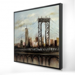 Pont de ville par un jour gris