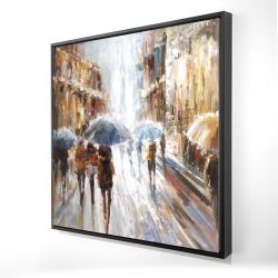 Abstract passersby in the city