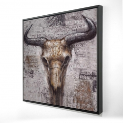 Bull skull with typography