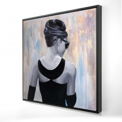 Audrey hepburn de style abstrait vue de dos