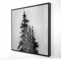 Silhouette of black and grey trees