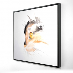 Profil d'un chat à l'aquarelle