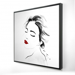 Portrait de dame sereine en noir