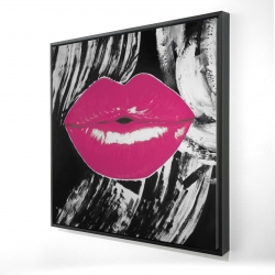 Pink glossy lips