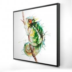 Caméléon en aquarelle