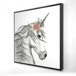Framed 48 x 48 - 3D - Magic unicorn