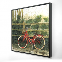 Randonnée dans les bois en bicyclette