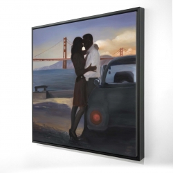 A loving couple in san francisco