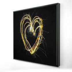 Feux d'artifices en coeur