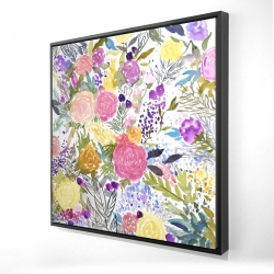 Encadré 48 x 48 - 3D - Ensemble de fleurs