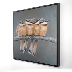 Four birds on a branch