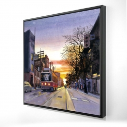 Coucher de soleil une rue torontoise
