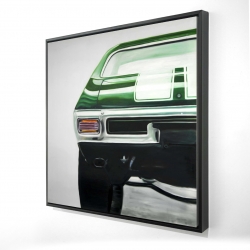 Classic dark green car