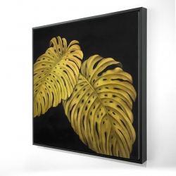 Feuille monstera doré