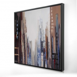 Framed 24 x 24 - 3D - Abstract buildings
