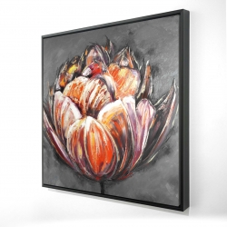Double and abstract orange tulip