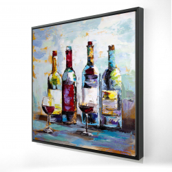 Framed 24 x 24 - 3D - Wine tasting