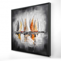 Framed 24 x 24 - 3D - Sails on the winds