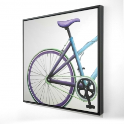 Bicyclette bleue et mauve