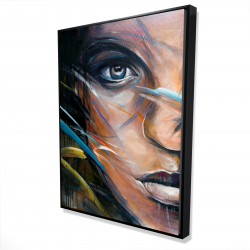 Framed 36 x 48 - 3D - Colorful woman face
