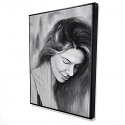 Framed 36 x 48 - 3D - Smiling woman portrait
