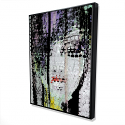 Visage de femme coloré et abstrait