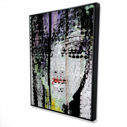 Framed 36 x 48 - 3D - Abstract colorful woman face