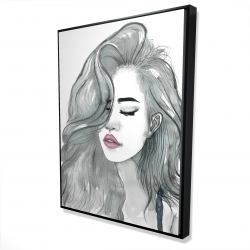 Framed 36 x 48 - 3D - Beautiful female hair