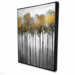 Encadré 36 x 48 - 3D - Forêt abstraite jaune