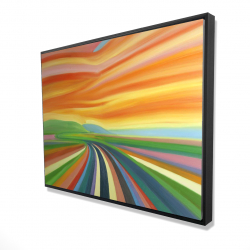 Framed 36 x 48 - 3D - Colorful road