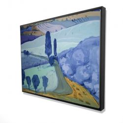 Framed 36 x 48 - 3D - Tuscany field