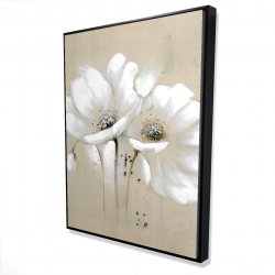 White abstract wild flowers