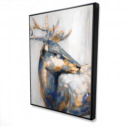 Framed 36 x 48 - 3D - Golden deer