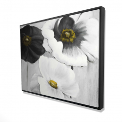 Framed 36 x 48 - 3D - Assorted white flowers