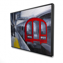 Framed 36 x 48 - 3D - People waiting metro