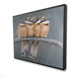 Four birds on a branch